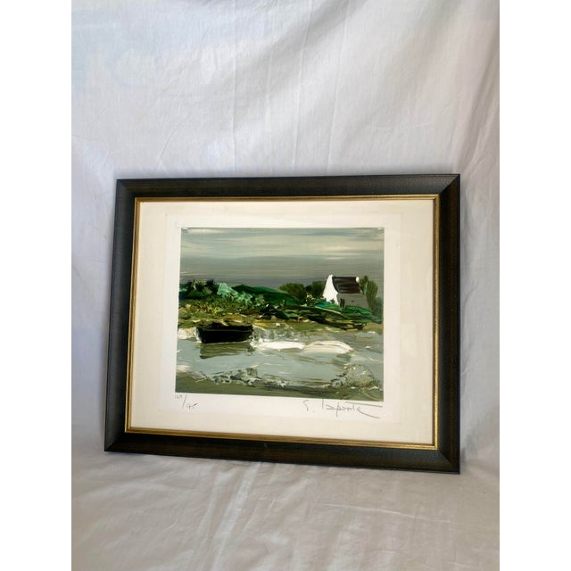 A wonderful, vibrant, French lithograph by listed artist George Laporte. He captured the coastal spirit of the land of the...