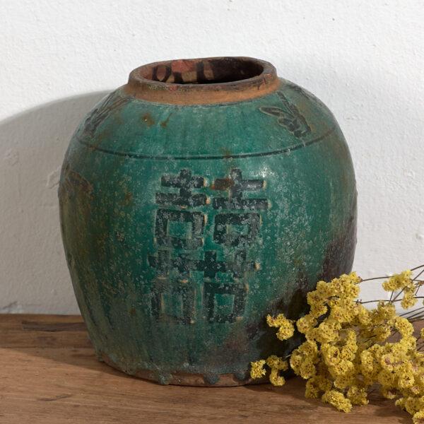 Antique Chinese Ceramic Vase For Sale - Image 3 of 3