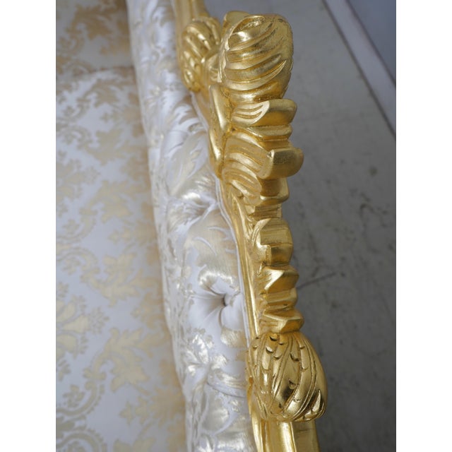 French Baroque Style Giltwood Sofa Settee For Sale - Image 13 of 18