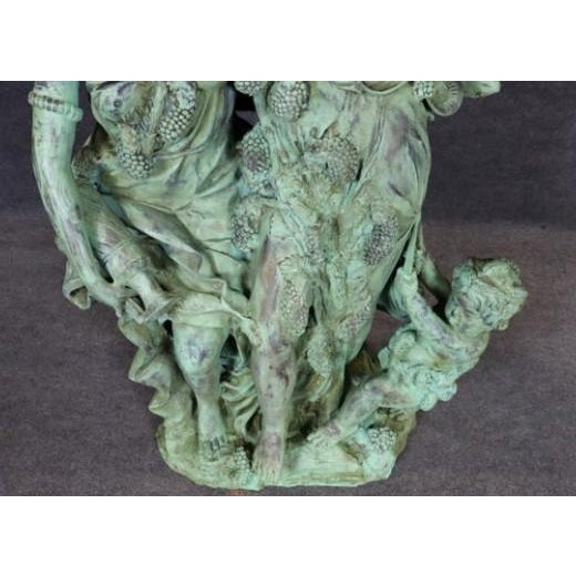 This impressive life-size bronze Bacchanal group, conceived after Clodion, captures the exuberant spirit, sensuality, and...