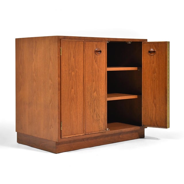 Wood Edward Wormley Walnut Cabinet by Dunbar For Sale - Image 7 of 9