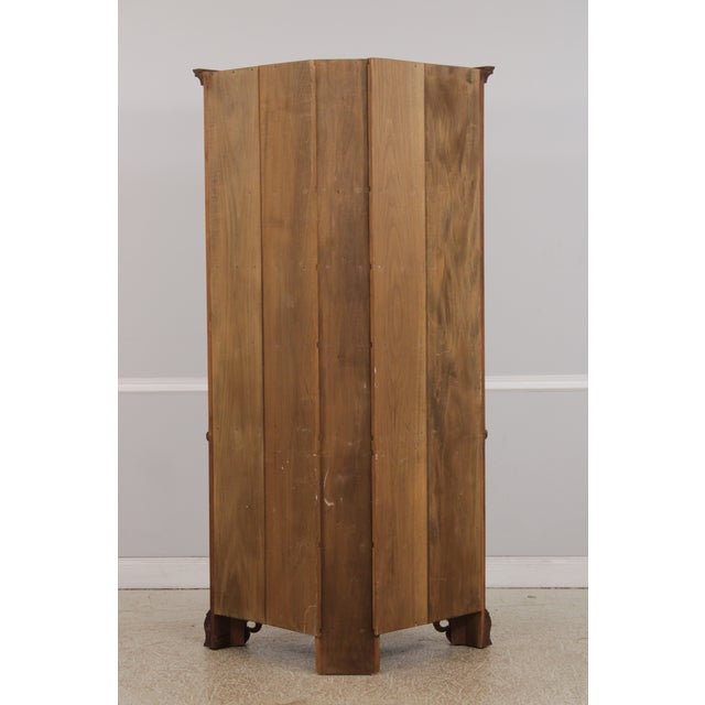 Bench Made Chippendale Style Walnut Corner Cabinet For Sale - Image 12 of 13