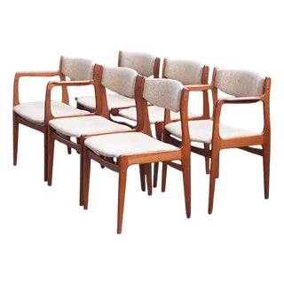 Danish Teak 60s 70s Set of 6 Benny Linden Erik Buch Attributed Teak Chairs For Sale