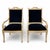 Mid-Century French Neo- Classical Style Beech & Navy Velvet Bergere Chairs - Pair For Sale - Image 4 of 6