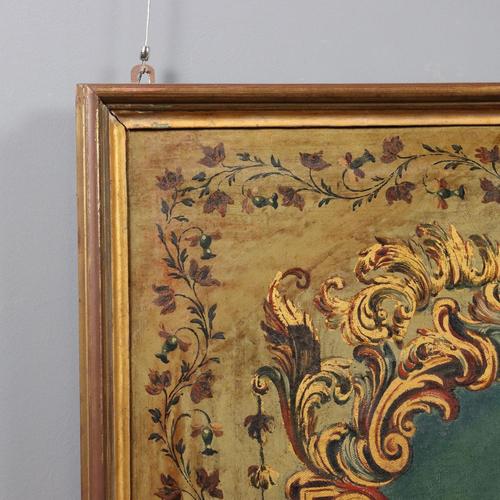 Italian Artist, Large Allegorical Overdoor Painting, Oil on Canvas For Sale - Image 8 of 11