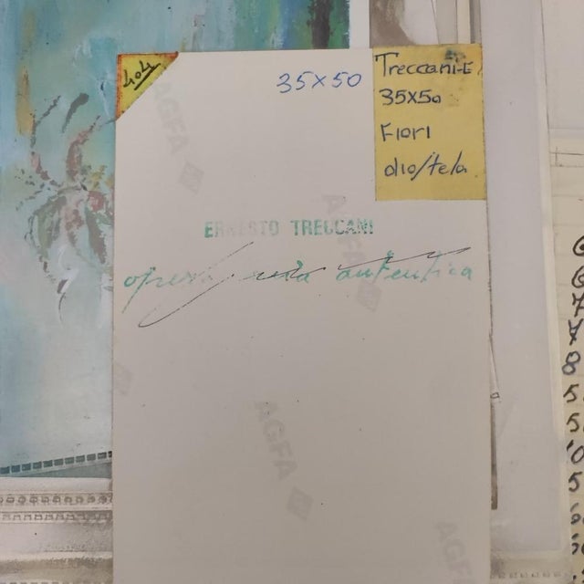 Textile Ernesto Treccani, Oil on Canvas For Sale - Image 7 of 8