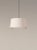 White gt6 pendant lamp by santa & cole dimensions: d 45 x h 23 cm materials: metal, linen. Available in other colors....