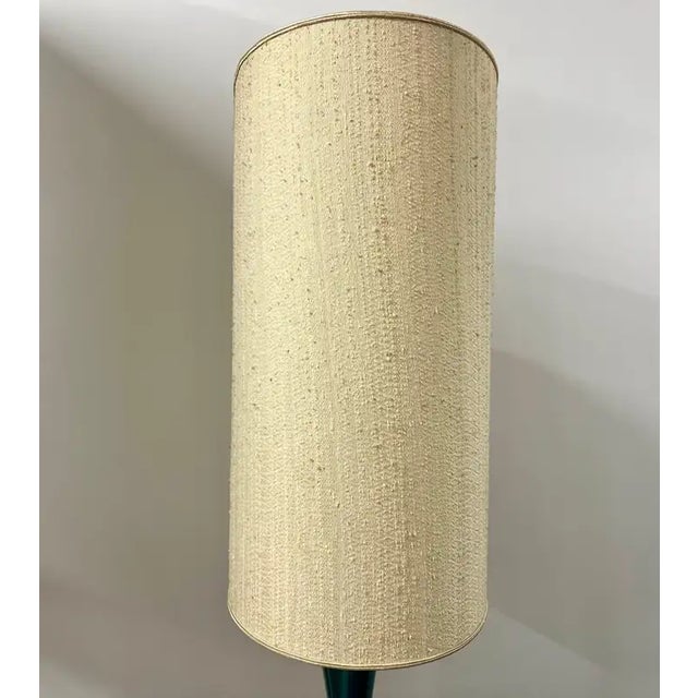 Mid-Century Modern Green Malachite Teardrop Design Table Lamp W Custom Shade For Sale - Image 14 of 16