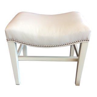 Contemporary Hickory Chair Madigan Leather Bench For Sale