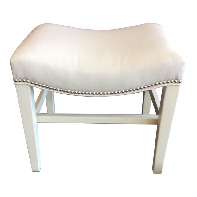 Contemporary Hickory Chair Madigan Leather Bench For Sale