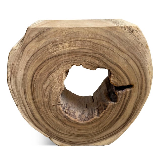 Vintage Organic Monkey Pod Side Table For Sale In Los Angeles - Image 6 of 9