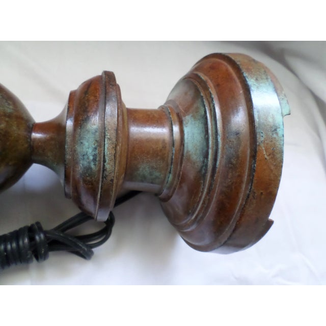 Mid Century Modern Metal Brown With Blue Accents Acorn Design Table Lamp For Sale In Columbia, SC - Image 6 of 11