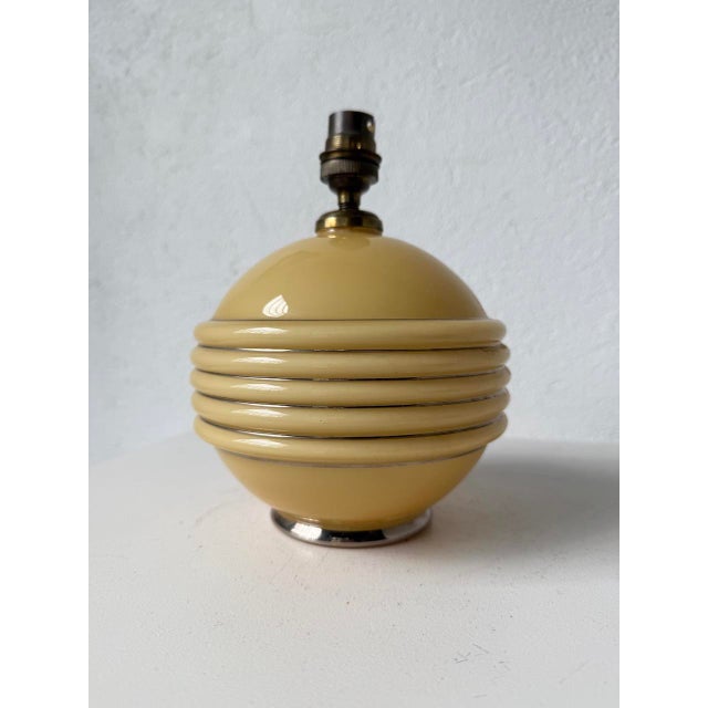 Czechoslovakia Art Deco Opaline Table Lamp, 1960s For Sale - Image 6 of 15