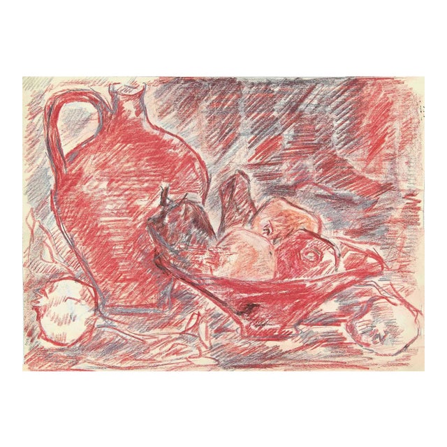 Herta Hausmann, Still Life, Pastel on Paper, Mid-20th Century For Sale