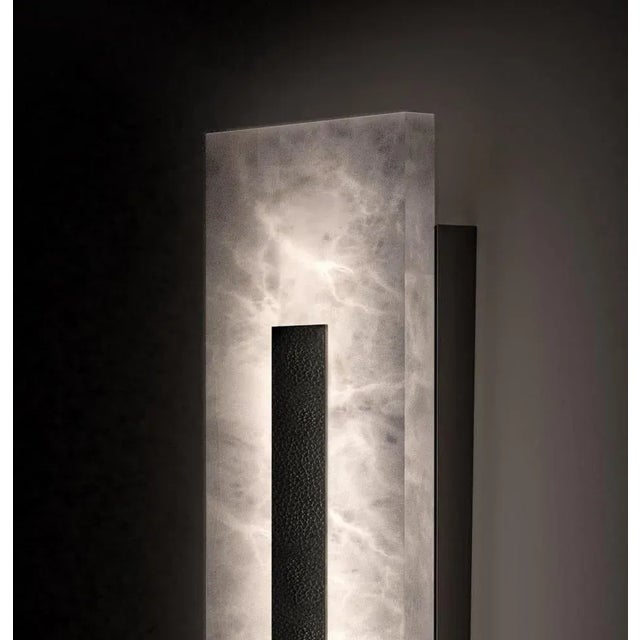 Contemporary Himeji Small Shiny Black Wall Light by Alabastro Italiano For Sale - Image 3 of 7