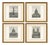 Paris Monuments: Pantheon, Invalides, Bastille, Sulpice, Engravings, 1855, Set of 4 For Sale