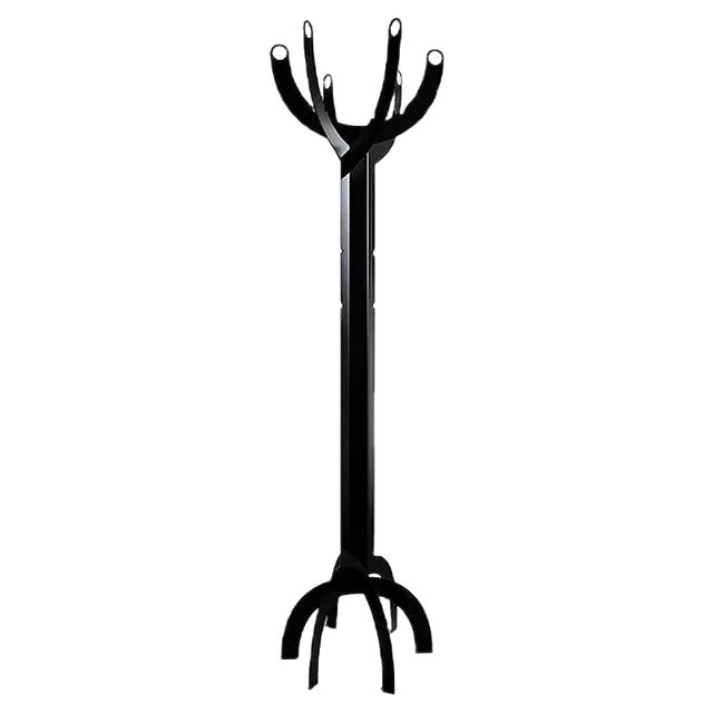 Italian Modernist Black Metal Coat Stand For Sale