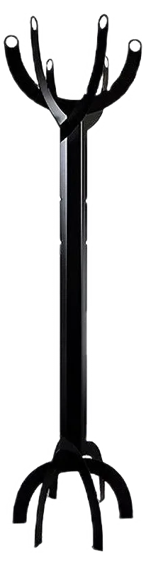 Italian Modernist Black Metal Coat Stand