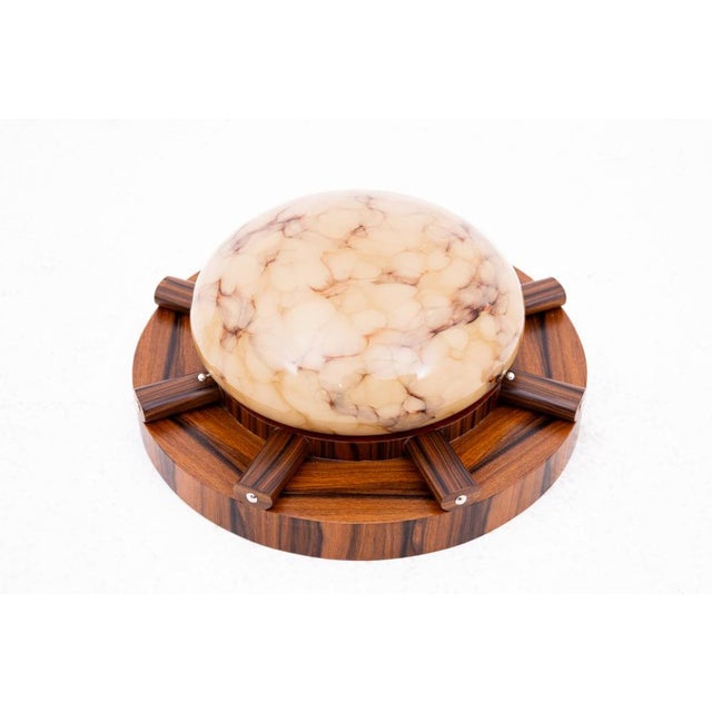 1950s Art Deco Style Ceiling Lamp, Poland, 1950s For Sale - Image 5 of 5