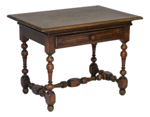 Antique Wood Entry Table/Desk With Drawer