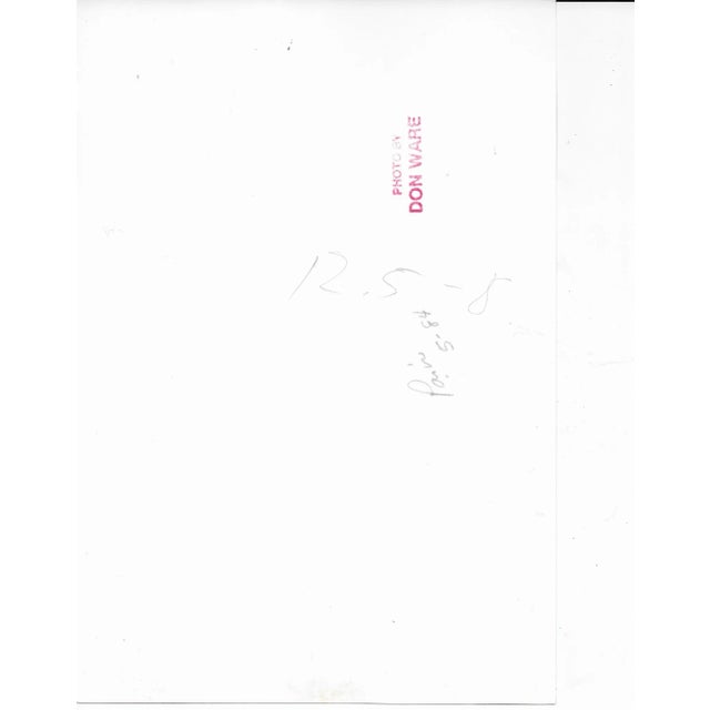 1970s black and white photo by Los Angeles, California Don Ware of Parisian street. Titled, dated and bearing Ware's...