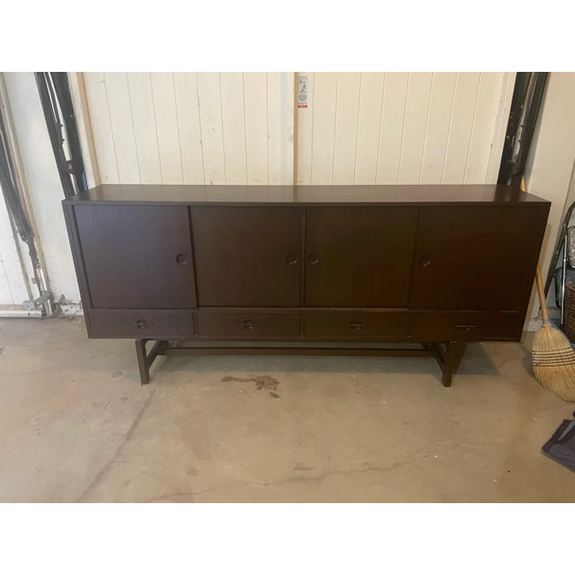 1960s Mid-Century Teak Sideboard With Sliding Doors For Sale - Image 4 of 5