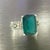 Natural Tourmaline Diamond Ring 6 14k W Gold 5 TCW Certified For Sale - Image 9 of 12