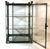 1970s Hollywood Regency Brass Metal & Glass Square Footed Tabletop Curio Cabinet Vitrine For Sale - Image 5 of 12