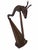 Large Antique Early 20th Century Oak Wood Stag Head Harp For Sale - Image 13 of 13