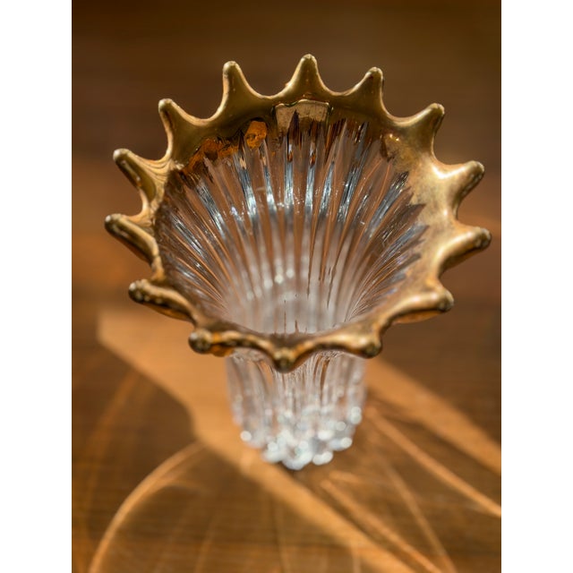 1960s Mid-Century Crown-Rim Crystal Vase, Europe, 1960s–70s For Sale - Image 5 of 10