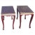 Burgundy Pair of Parcel-Gilt Crackle Hand-Painted Side Tables, Circa 1970s For Sale - Image 8 of 8