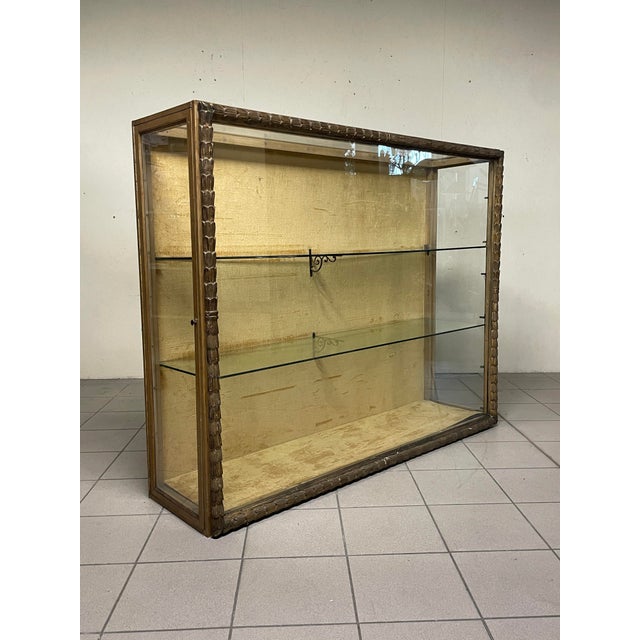 Vintage Display Cabinet with Carved and Gilded Wooden Frame, 1940s For Sale - Image 16 of 18