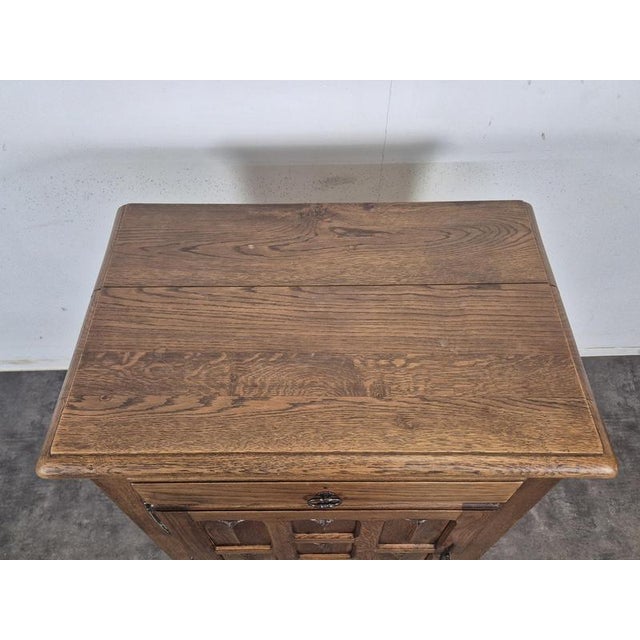 Small Louis XIII Style Oak Side Table For Sale - Image 3 of 5