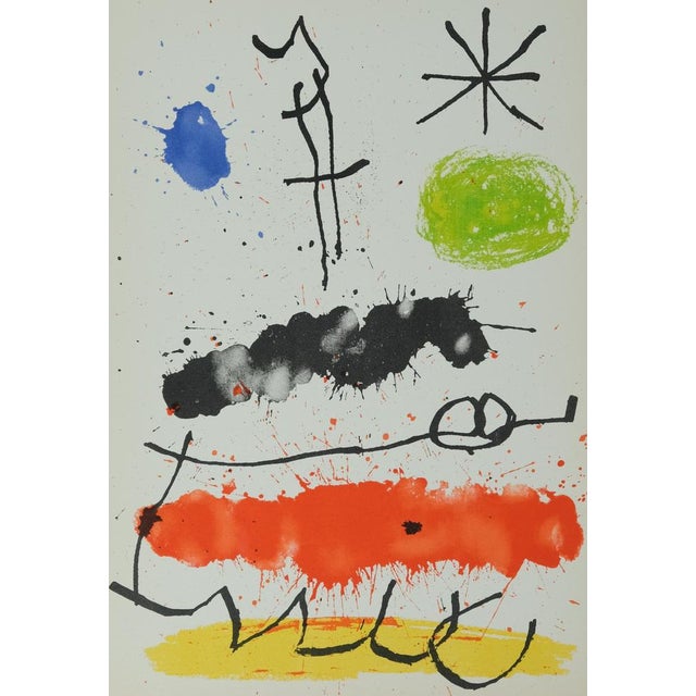 Joan miró (1893-1983) obra inedita recent iv original color lithograph on vellum, 22 x 30 cm published by sala gaspar...