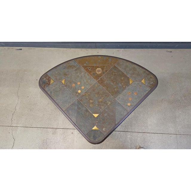 Metal Triangular Coffee Table in the style of Paul Kingma, 1980s For Sale - Image 7 of 18