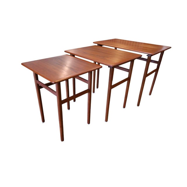 Wood Vintage Danish Nesting Tables, 1960s, Set of 3 For Sale - Image 7 of 16