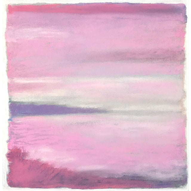 Pink Summer Eve Contemporary Landscape Painting Chairish