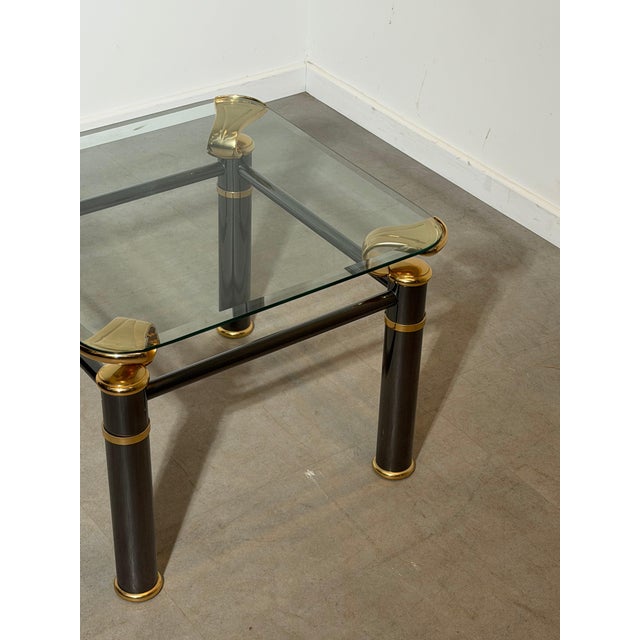 Regency Side Table with Glass Top For Sale - Image 4 of 5