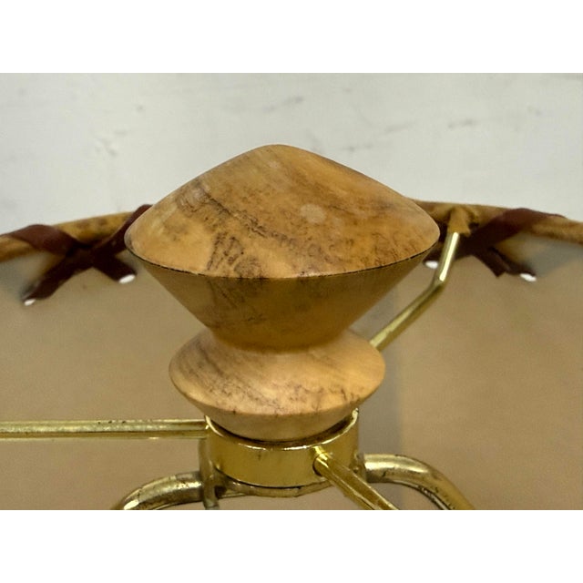 Organic Modern Live Edge Rustic Wood Table Lamp, Signed "A" For Sale - Image 4 of 12