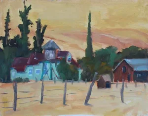 Golden Hills Plein Air Landscape Painting