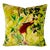 Mind the Gap Royal Garden in Green Pillow Cover - Chartreuse With Wild Bird Pattern Printed Velvet For Sale