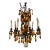 Myran Allan Luxury Lighting Neoclassical Bronze and Amber Crystal Chandelier For Sale