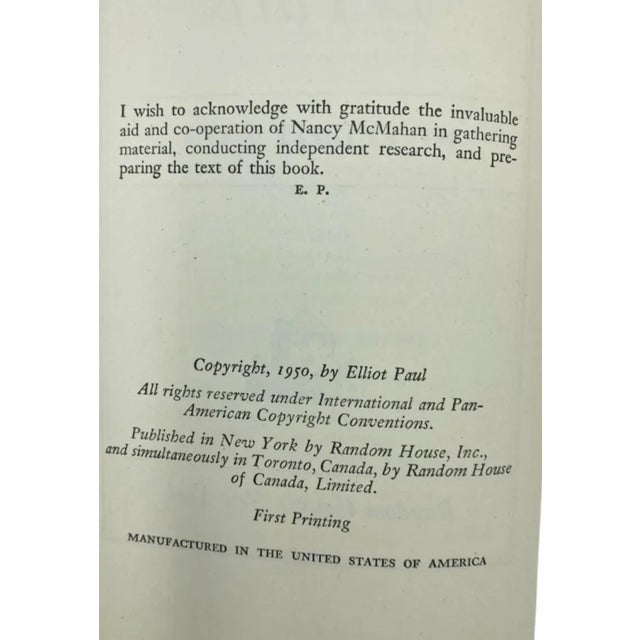 Paper Springtime in Paris by Elliot Paul Hardcover Book 1950 1st Edition For Sale - Image 7 of 12