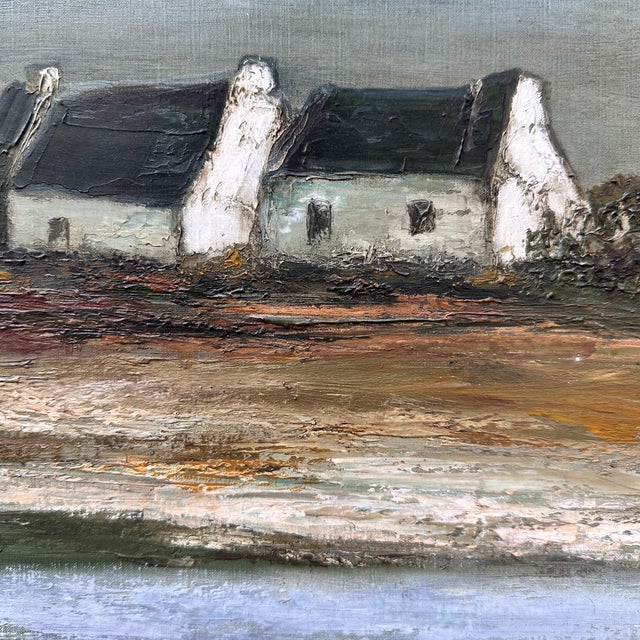 Ronald, Cabins of French Brittany, 20th Century, Oil Painting on Canvas, Framed For Sale - Image 6 of 18