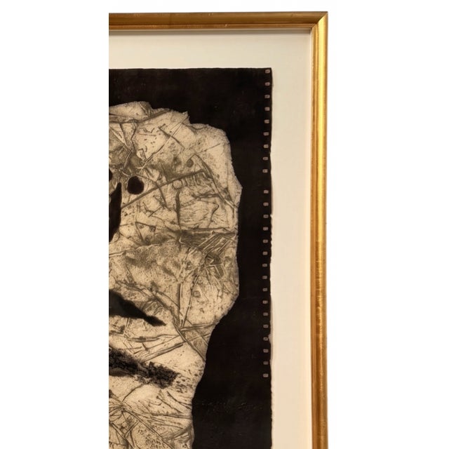Black 1970s Antoni Clavé (Spanish, 1913–2005) Float-Mounted Textured Abstract Etching 60/75 For Sale - Image 8 of 14