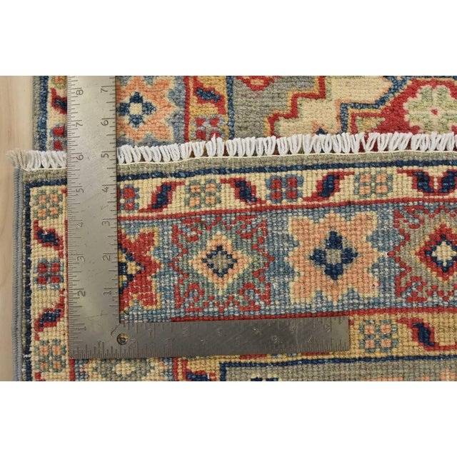 Kazak Runner 2’1” X 5’7” Gray Wool Tribal Hand-Knotted Oriental Rug For Sale - Image 9 of 9