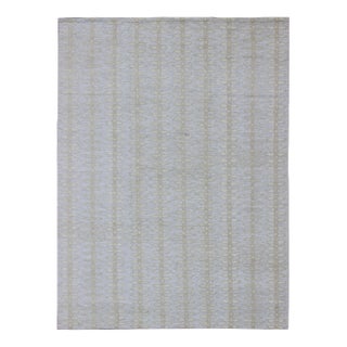 Large Modern Scandinavian Swedish Flat Weave Rug With Muted Design 10'2 X 13'9 For Sale