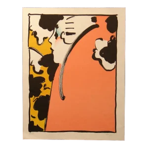 Peter Max "Peach Lady" Hand Signed Fine Art Lithograph