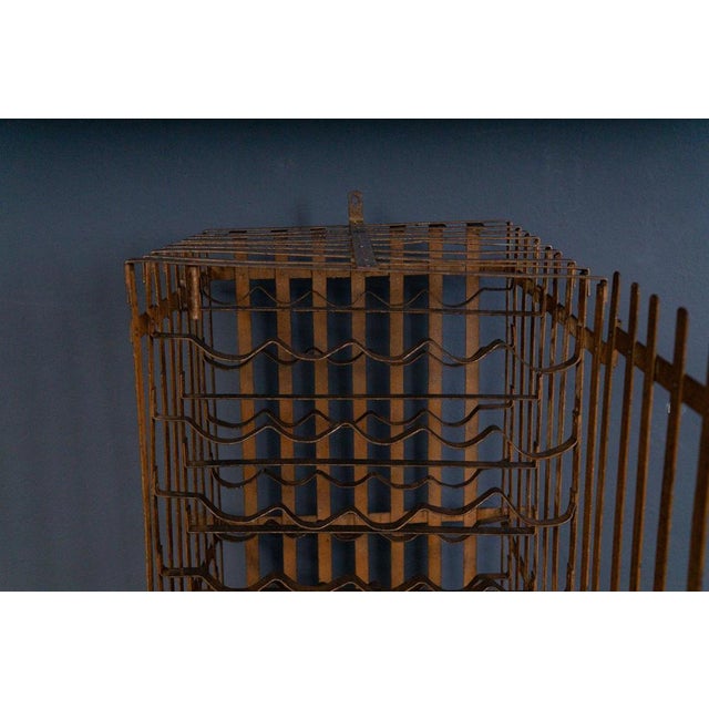 Metal Vintage Steel Wine Rack For Sale - Image 7 of 18