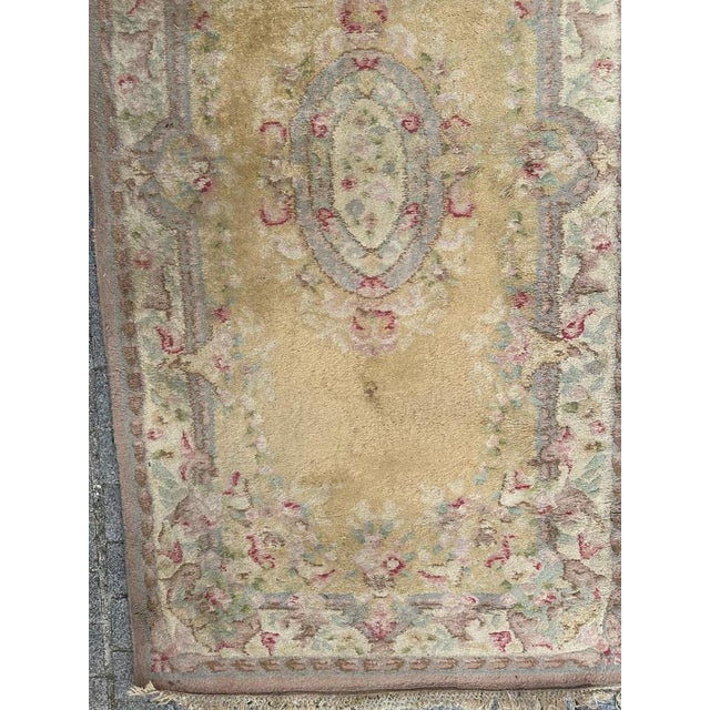 Mid-Century Indian Savonnerie Design Rug, 1950s For Sale - Image 3 of 18